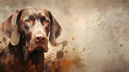 Canvas Print - portrait of a brown labrador