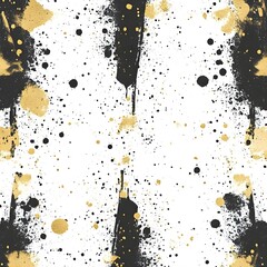 Poster - Abstract Black and Gold Splatter Background