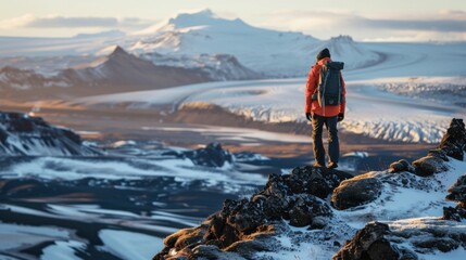 Nature Enthusiast in Icelandic Highlands