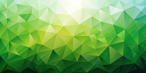 Aufkleber - Abstract polygonal geometric background in shades of green