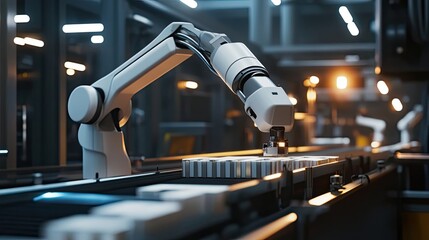 Poster - Robotic Arm Manipulating Products on an Automated Assembly Line