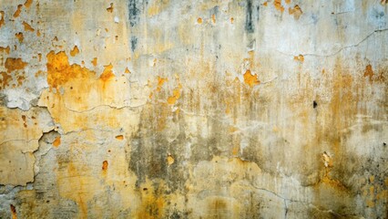 Poster - Grungy concrete wall with chipped paint and scratches