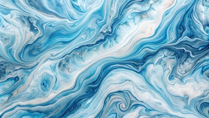 Wall Mural - Abstract marble texture background with swirls and veins in various shades of blue and white