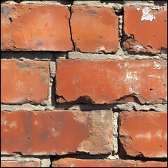 Wall Mural - Old Weathered Red Brick Wall Texture