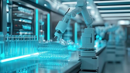 Poster - Robotic Arm Dispensing Liquid into Test Tubes in a Laboratory Setting