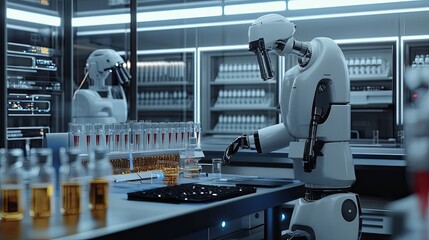 Poster - Humanoid Robot Working in a Modern Laboratory Setting
