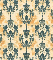 Wall Mural - Vintage Floral Damask Pattern