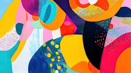 Poster - Colorful background. colorful abstract art with bold shapes and vibrant hues 