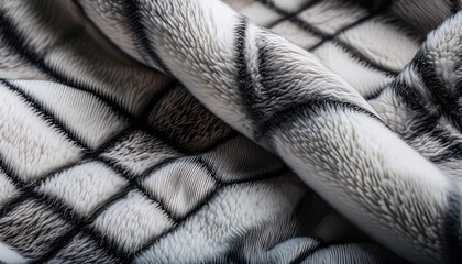 Gentle waves and comforting texture created as soft fabric with a checkered pattern is folded over