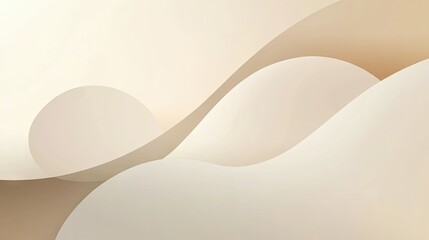 Poster - A minimalist abstract background with geometric shapes in neutral tones, creating a modern, clean design.
