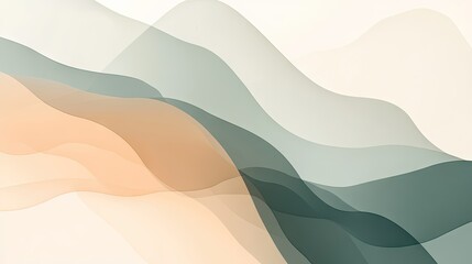 Poster - A minimalist abstract background with simple, clean lines and soft, muted colors.