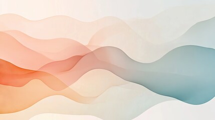 Poster - A minimalist abstract background with simple, clean lines and soft, muted colors.