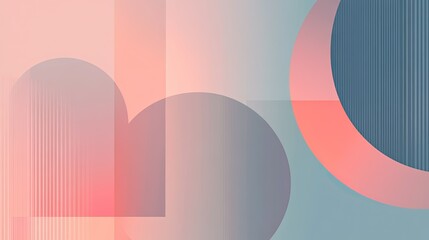Poster - A minimalist abstract background with soft gradients and simple geometric shapes in muted tones.