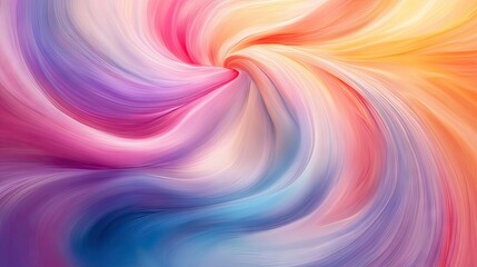 Poster - A swirl of vibrant colors blending seamlessly to create a fluid, abstract background with a soft gradient effect. -