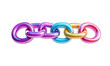 © NightTampa - Colorful, glossy chain link design showcasing vibrant shades isolate on transparent background, png, cuout