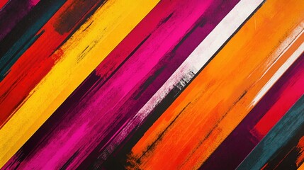 Poster - A vibrant, abstract background with bold, diagonal lines in contrasting colors