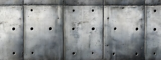 Wall Mural - Concrete Wall with Circular Holes