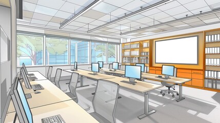 Wall Mural - Modern Office Interior Design