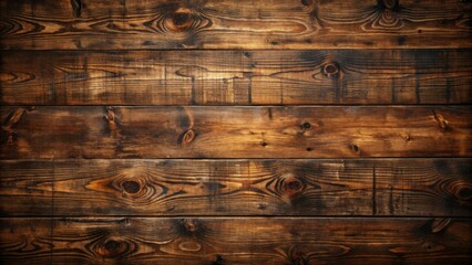 Wall Mural - Dark brown wooden plank background with a grunge textured surface, perfect for rustic backgrounds and designs