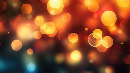 Poster - Abstract background with a soft, bokeh effect, featuring blurred circles of light in warm tones.