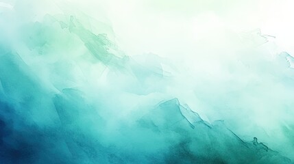 Poster - Abstract background with a soft, watercolor effect, featuring blending shades of blue and green.