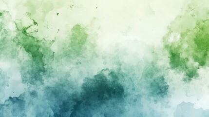 Poster - Abstract background with a soft, watercolor effect, featuring blending shades of blue and green.