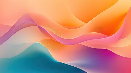 Poster - An abstract background featuring waves of color, blending seamlessly in a gradient pattern.
