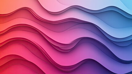 Poster - An abstract background featuring waves of color, blending seamlessly in a gradient pattern.