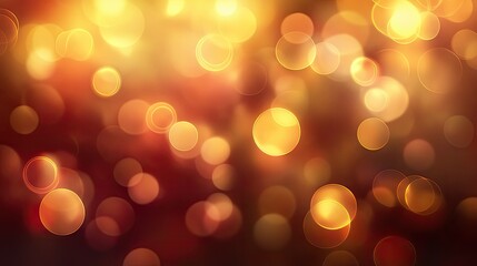Aufkleber - An abstract background with a soft, bokeh effect, featuring blurred circles of light in warm tones.