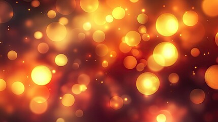 Aufkleber - An abstract background with a soft, bokeh effect, featuring blurred circles of light in warm tones.