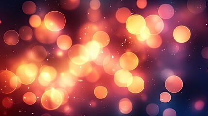 Aufkleber - An abstract background with a soft, bokeh effect, featuring blurred circles of light in warm tones.