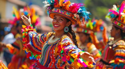 Ancient Inca Inti Raymi festival in Peru, with traditional costumes, rituals honoring the sun god, and vibrant dances in the historical city of Cusco