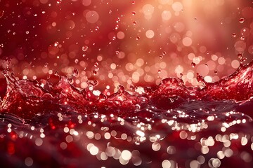 Abstract splashing of red wine