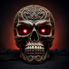 Wall Mural - Halloween skull concept background