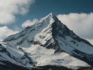 Canvas Print - Snow-capped mountain peaks