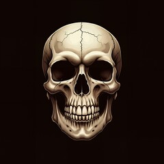 Wall Mural - Halloween skull concept background