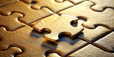 Aufkleber - Close-up of a last puzzle piece fitting perfectly to complete the image