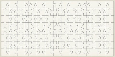 Poster - Jigsaw puzzle template for 500 pieces with blank space for customization