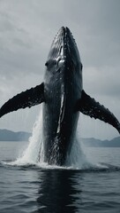 Wall Mural - Whale in a clean studio shot.