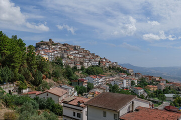 Poster - View of Colobraro, a village in Basilicata, Italy.