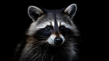 Wall Mural - close up of a raccoon