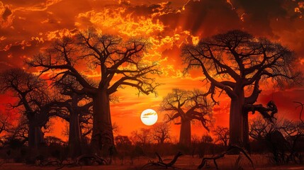 Canvas Print - African Sunset