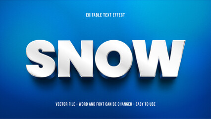 Poster - Snow editable text effect, winter text style effect