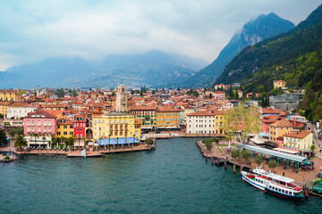 Canvas Print - Riva del Garda town, Italy