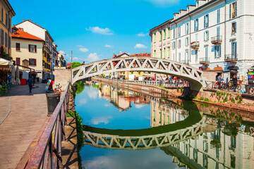 Naviglio Grande canal in Milan