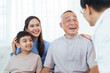 © DG PhotoStock - Senior adult male patient having an annual health check with doctor.