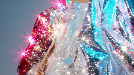 Aufkleber - Shimmering Sequins Silver and Gold Sparkling Background for Text Overlays and Creative Designs