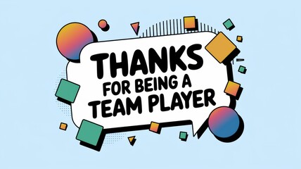 Sticker - Team Player Appreciation Graphic Design Illustration