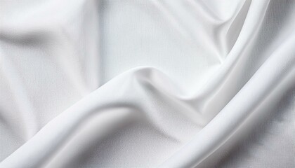 Wall Mural - Detailed view of white fabric with subtle texture and soft folds, creating a clean and elegant textile background.