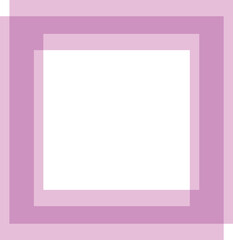 Poster - simple pink square frame is bordering an empty white background
